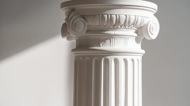 White classical column detail indoor
