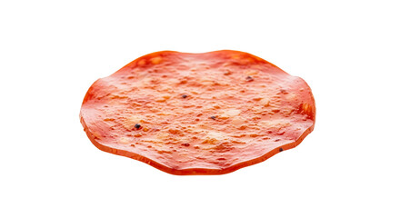 A single slice of delicious pepperoni, a classic pizza topping.