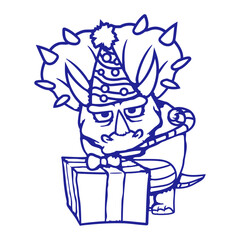 Triceratops Happy Birthday Party Years Old Hat Celebrating