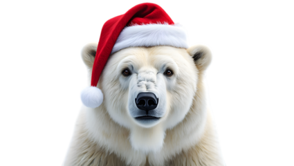 christmas dog in santa hat