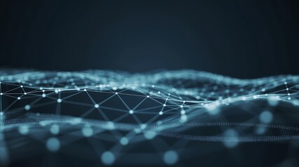 Abstract Digital Network With Binary Code technology