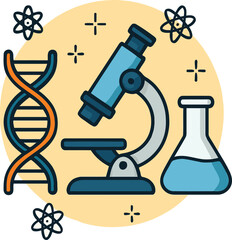 Abstract geometric shapes composition with vibrant colors