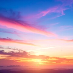 Fototapeta premium Vibrant sunset sky