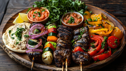 Grilled Lamb Kebabs & Mediterranean Feast: A Culinary Delight