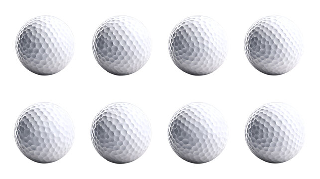Textured White Sphere Background Seamless Pattern of Golf Balls