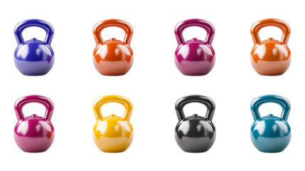 Colorful Kettlebells Fitness Equipment for Strength Training  Workout Routines