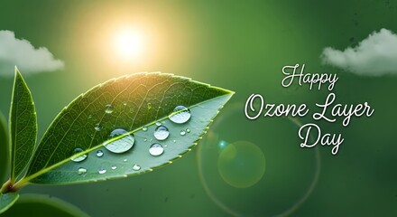 Celebrating ozone layer day with nature's beauty and environmental protection concepts for awareness design