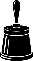 Vintage Butter Churn Plunger Black Silhouette Vector Illustration