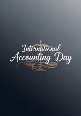 Obraz premium International accounting day celebration background design for cards and posters