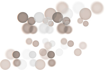 Abstract blurred circles bokeh background isolated on transparent background