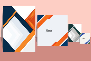 Creative Abstract Background Templates for Business Flyers and Covers . Modern Abstract A4 Background Layout with Diagonal Color Accents – Set of 4	