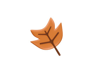 tulip poplar leaf icon 3d illustration render