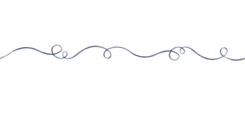 Watercolor illustration of a curved thread reminiscent of a Christmas garland or ribbon. Seamless border on a white background is suitable for holiday-themed designs, wrapping paper or greeting cards