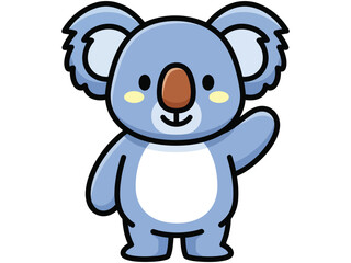 Obraz premium Vector illustration of cute cartoon sticker koala 
