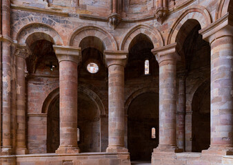 Naklejka premium Ruins of the Cistercian Monastery of Santa María de Moreruela in Granja de Moreruela, Zamora province, Castile and Leon, Spain, Europe