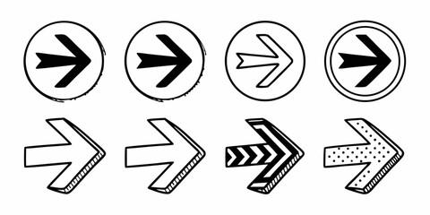 Collection of Hand-Drawn Arrow Icons