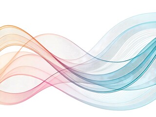 Abstract colorful wavy lines with geometric patterns