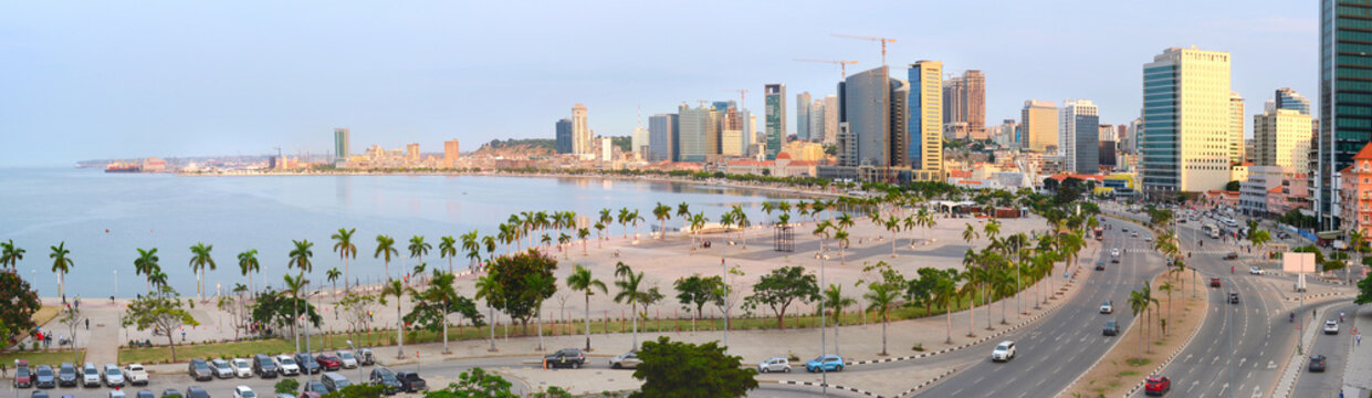 Luanda Marginal downtown panorama Angola