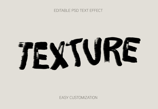 Black Brush Font Dry Painted Grunge Artistic Text Effect