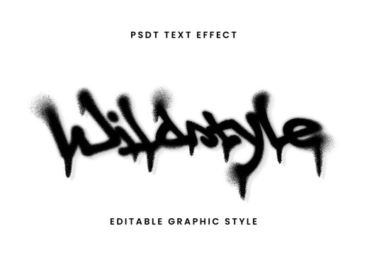 White Graffiti Font Dripping Spray Urban Text Effect
