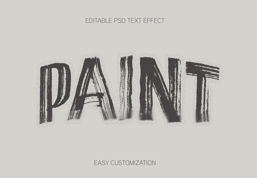 Grunge Paint Brush Text Effect