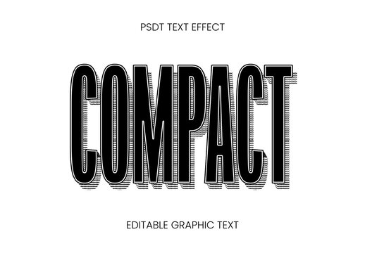 Black And White Condensed Font Tall Block Compact Outline Text Effect