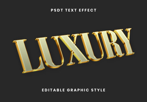 Gold Expensive Font Luxury Elegant 3D Text Effect