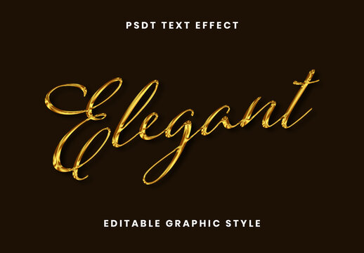 Gold Expensive Font Elegant Script Luxury Font Text Effect