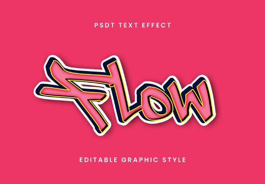 Pink And Yellow Graffiti Font Urban Street Text Effect