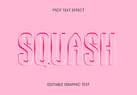 Pink And White Condensed Font Retro Shadow Bold Text Effect