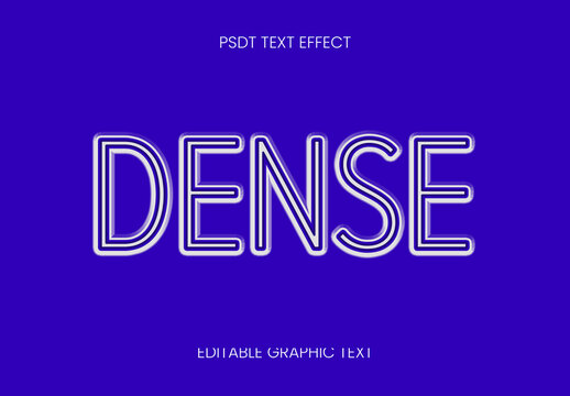 White Condensed Font Double Line Bold Text Effect