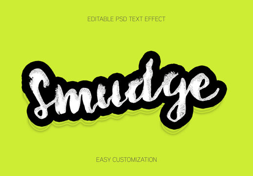 White And Black Brush Font Grunge Script Text Effect