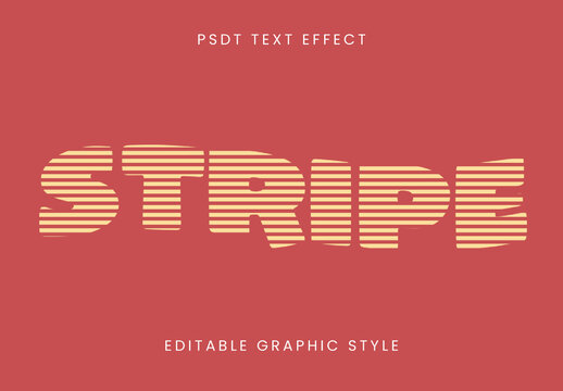 Yellow Striped Wavy Bold Font Line Heavy Text Effect
