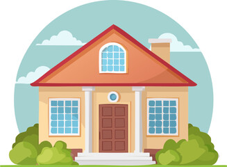 Fototapeta premium vector illustration of a house