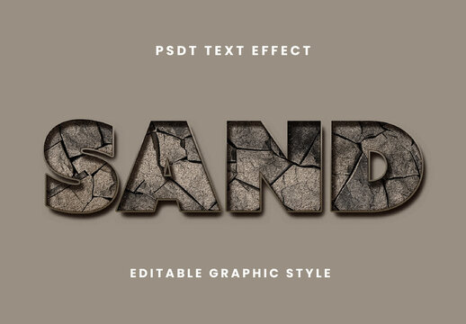 Stone Embossed Rock Cracked Text Effect