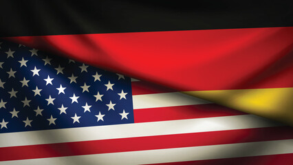 usa and germany flag fusion design