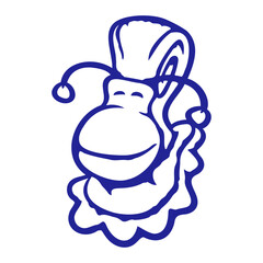 Snail shell Slug smiles cute happy cartoon comic