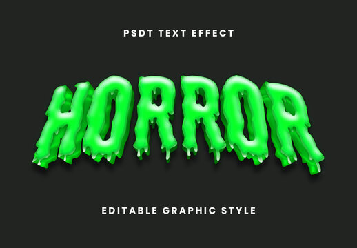 Green Halloween Font Horror Slime Dripping Font Text Effect