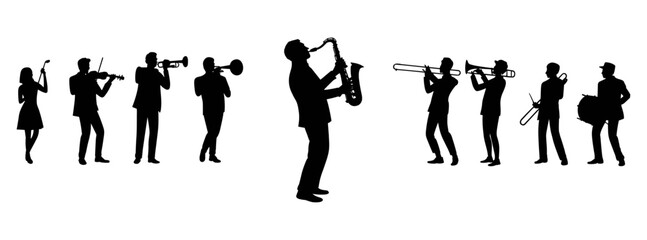 Saxophone Player Silhouette – Jazz Music Vector Illustration