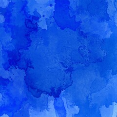 Fototapeta premium Blue background with texture and distressed vintage grunge and watercolor paint stains in elegant Christmas backdrop illustration
