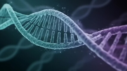 Abstract representation of DNA strands intertwining in a vibrant digital environment, symbolizing genetic research - Powered by Adobe