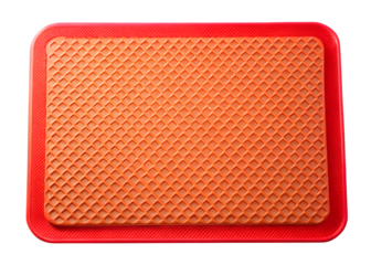 Orange textured baking mat with red border isolated on transparent background