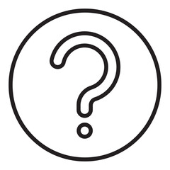 Question mark circle line icon