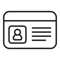 Fototapeta premium ID card line icon