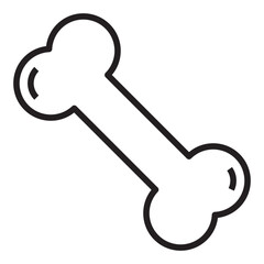 Bone skeleton halloween line icon