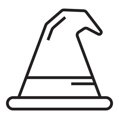 Witch hat halloween line icon