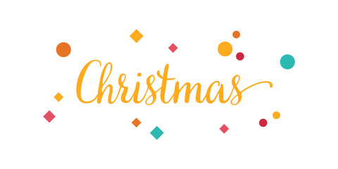 Merry Christmas card. Hand drawn brush style modern calligraphy. Vector illustration of handwritten lettering