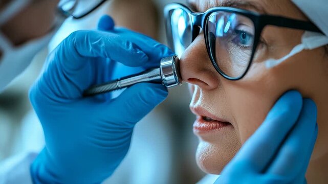 An experienced optometrist conducts a careful examination of a patients eyes, highlighting the significance of regular check ups to maintain optimal vision and eye health.