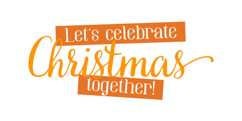 Merry Christmas card. Hand drawn brush style modern calligraphy. Vector illustration of handwritten lettering