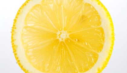 Fresh lemon slice close-up